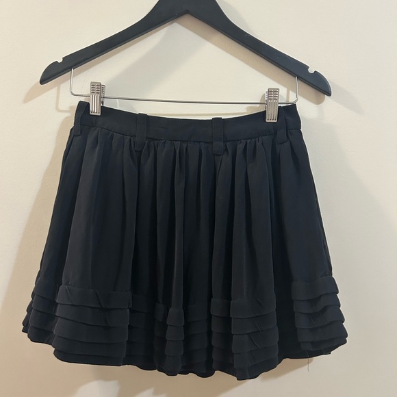 Winter Kate black vintage silk skirt size 2 - Picture 2 of 5